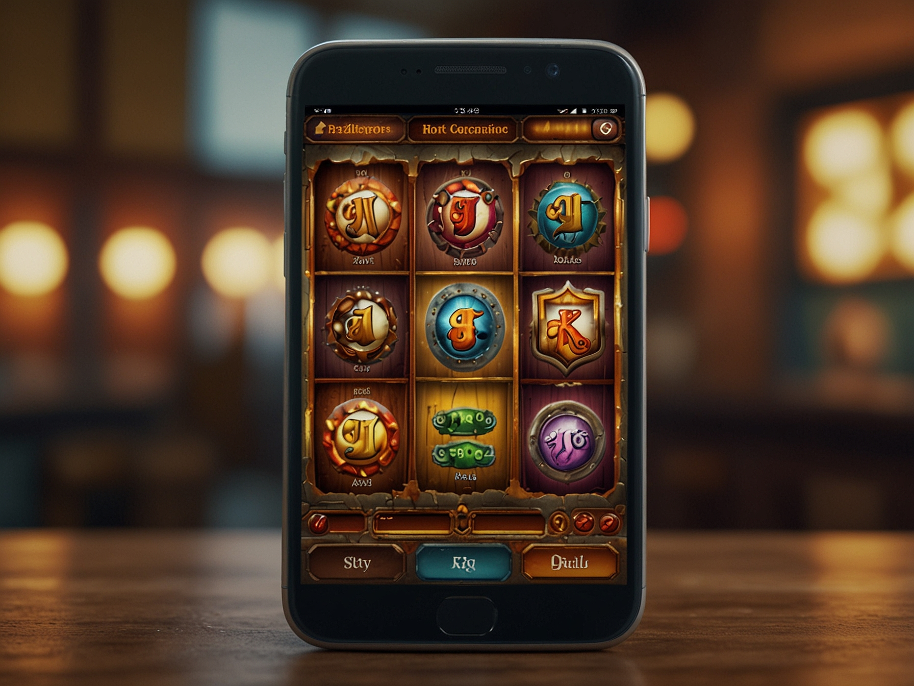 Podgląd interfejsu aplikacji Hot Slots