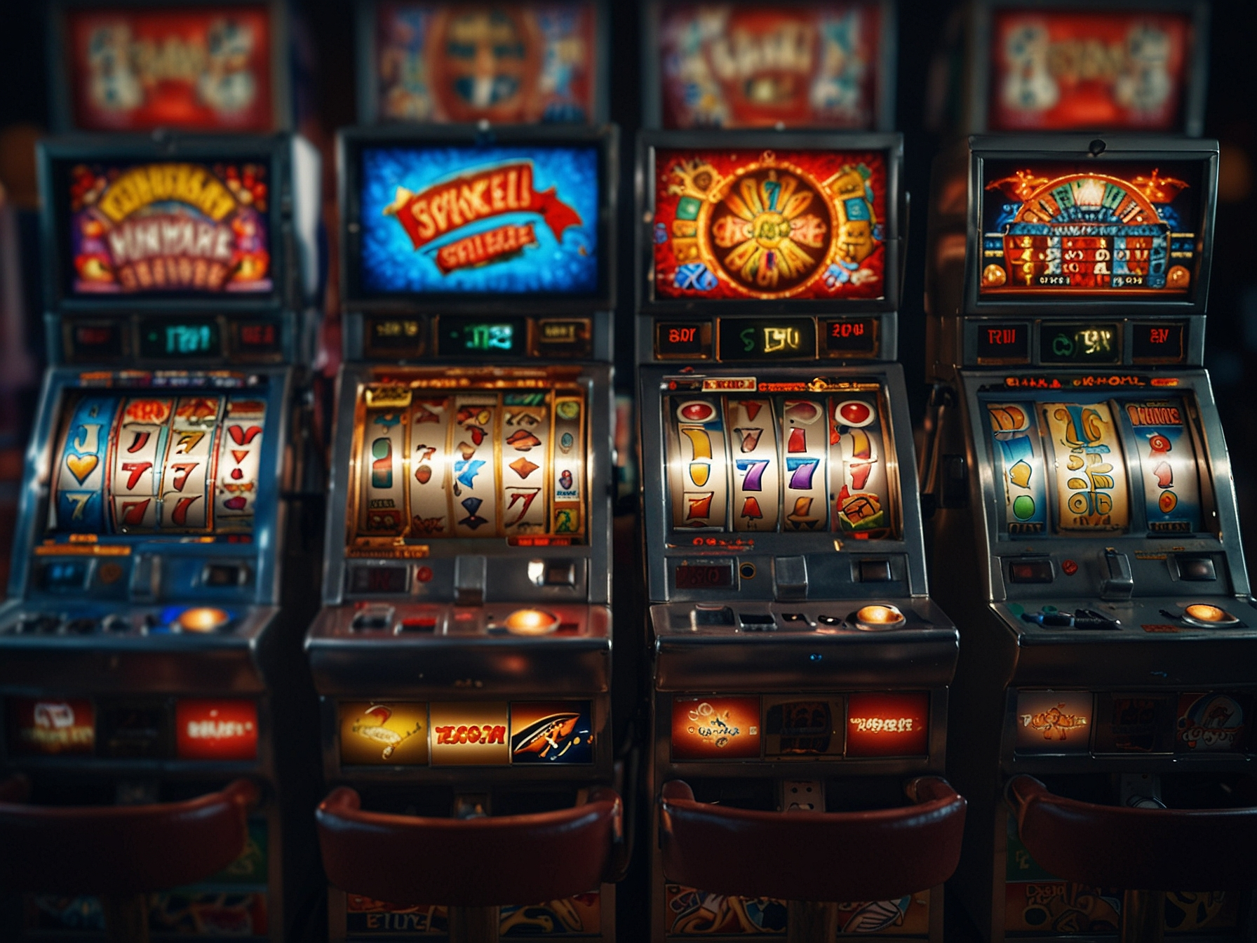 Kolaże automatów i ekranów gier Hot Slots